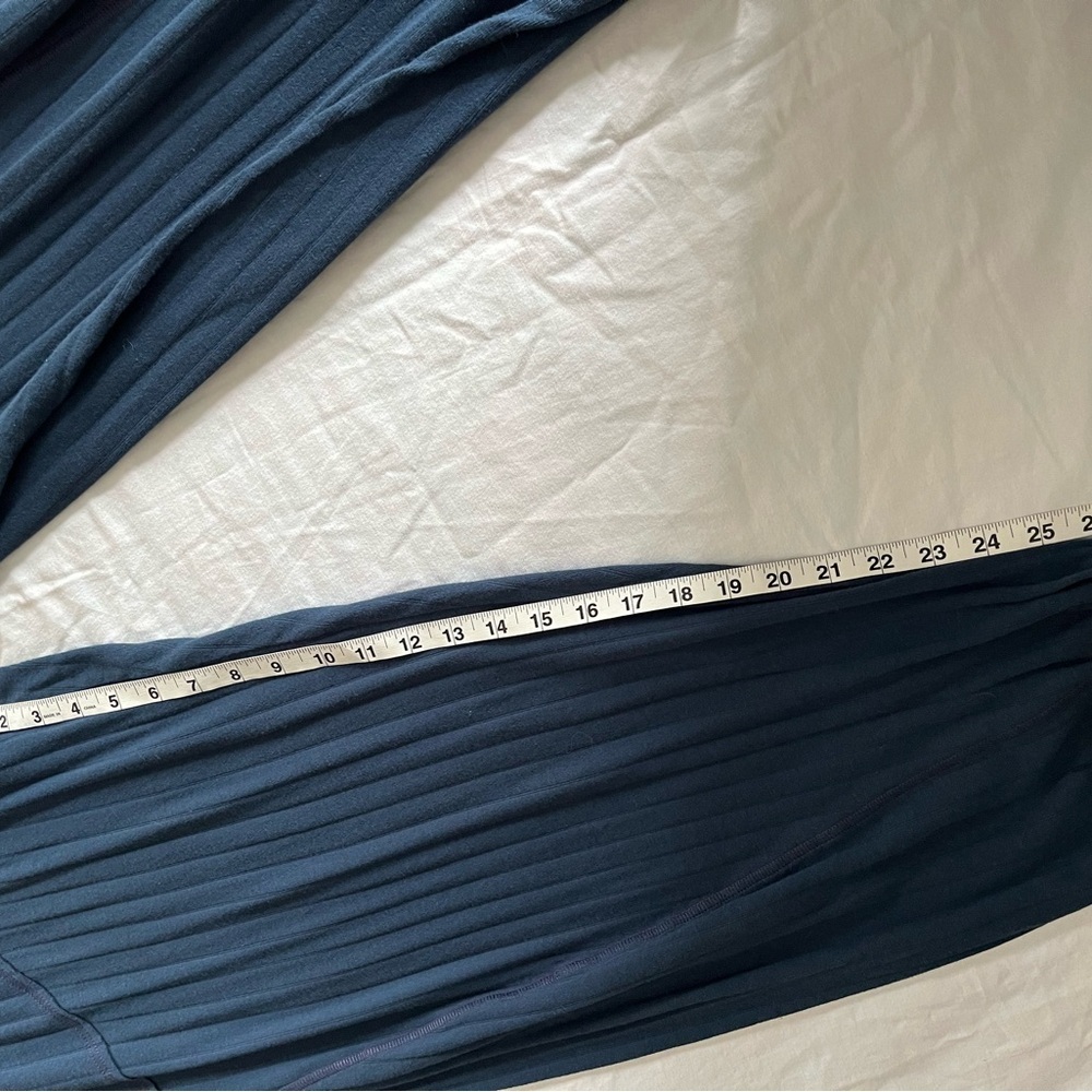 Free People Intimately Coffee Chat Joggers Soft Comfy BLUE Cotton Sz Medium NWOT - Picture 13 of 14